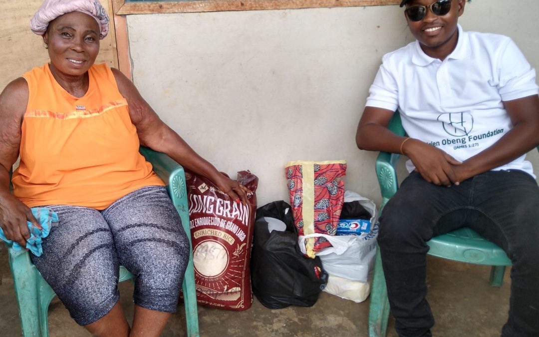 Donation to Auntie Rose at Kyebi, Eastern Region-Ghana