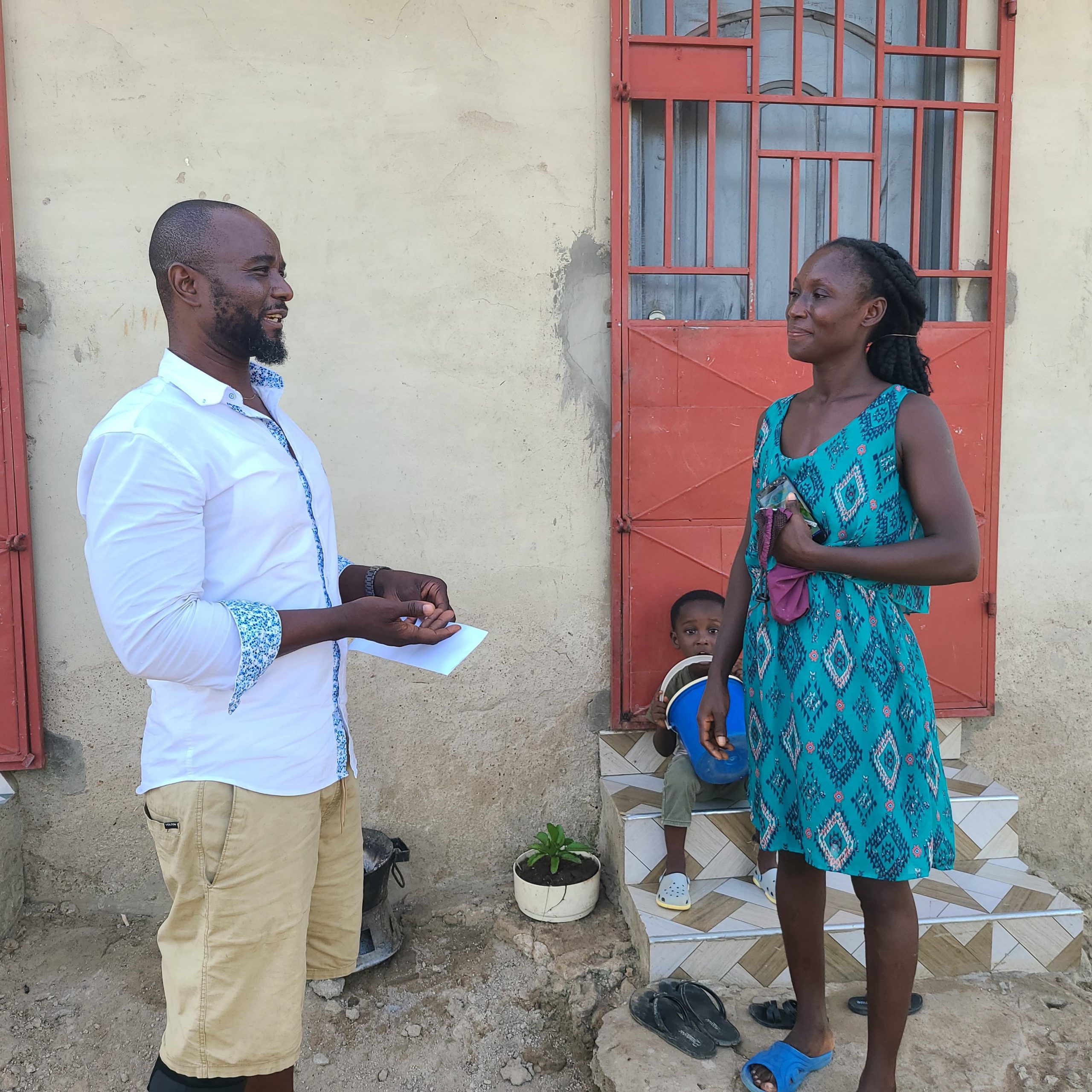 Donation to Madam Rita at Kasoa Opeikuma, Ghana